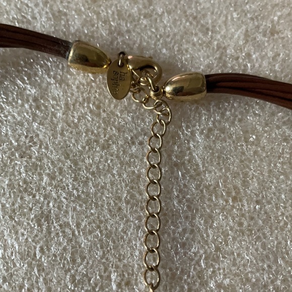 Lia Sophia gem leather necklace - Picture 3 of 4